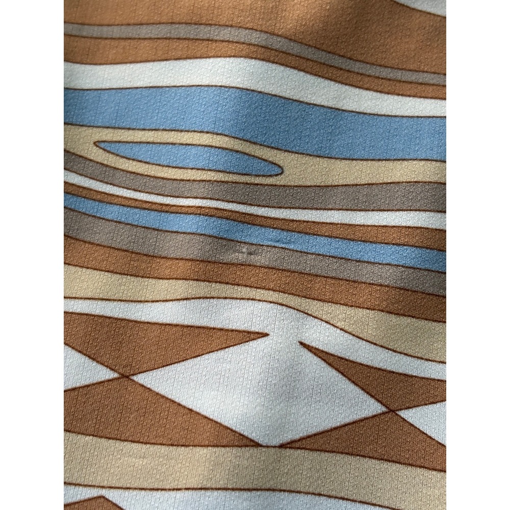725 Originals Womens S Y2K Handkerchief Hem Tube Top Geometric Abstract Brown - Picture 12 of 12
